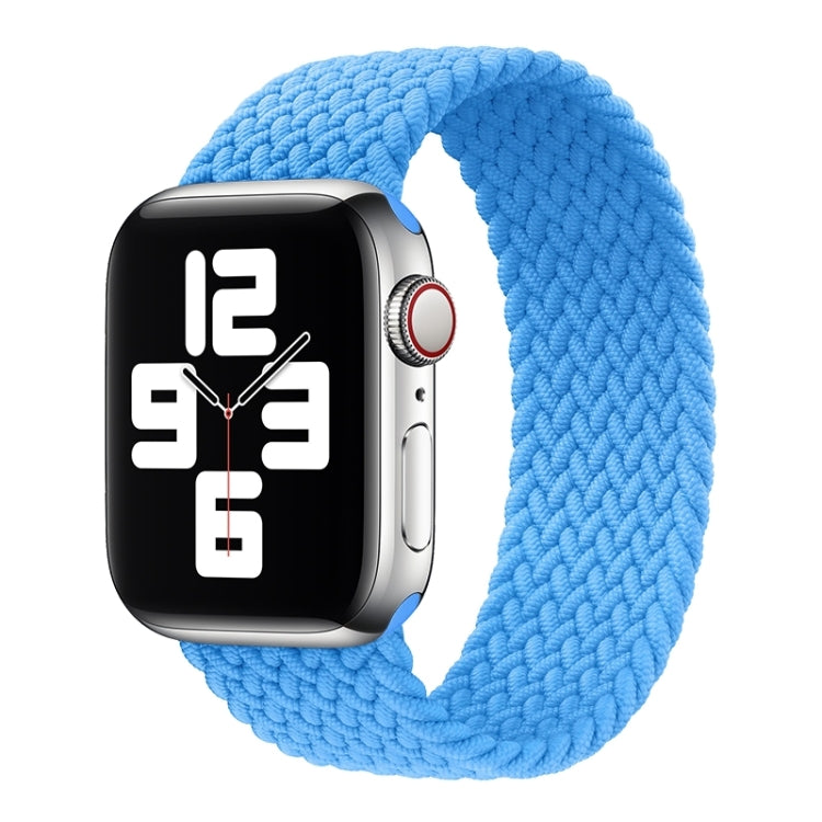 Metal Head Braided Nylon Solid Color Replacement Strap Watchband For Apple Watch Series 6 & SE & 5 & 4 40mm / 3 & 2 & 1 38mm, XS 128mm, S 135mm, M 145mm