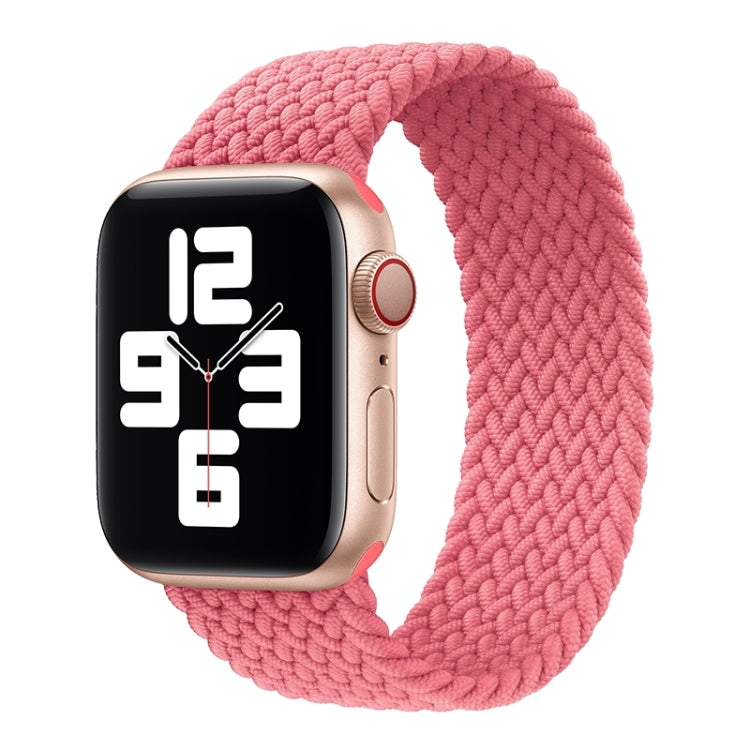 Metal Head Braided Nylon Solid Color Replacement Strap Watchband For Apple Watch Series 6 & SE & 5 & 4 40mm / 3 & 2 & 1 38mm, XS 128mm, S 135mm, M 145mm