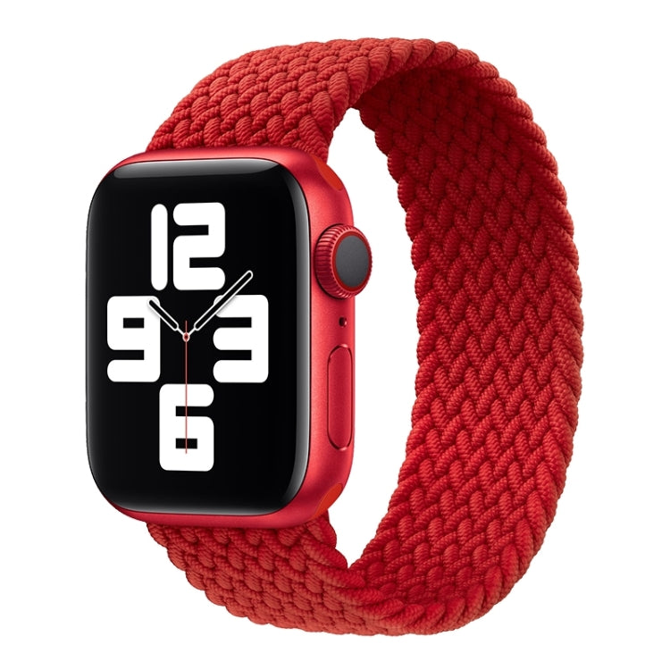 Metal Head Braided Nylon Solid Color Replacement Strap Watchband For Apple Watch Series 6 & SE & 5 & 4 44mm / 3 & 2 & 1 42mm, XS 135mm, S 145mm, M 155mm