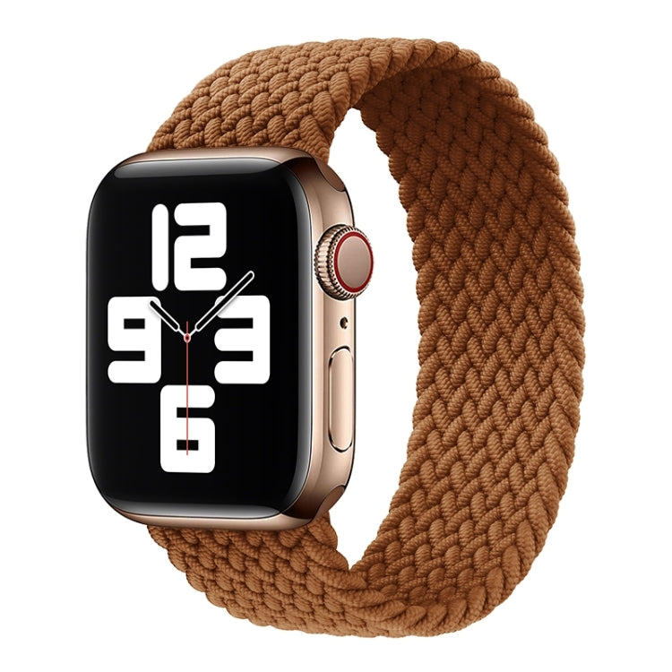 Metal Head Braided Nylon Solid Color Replacement Strap Watchband For Apple Watch Series 6 & SE & 5 & 4 44mm / 3 & 2 & 1 42mm, XS 135mm, S 145mm, M 155mm