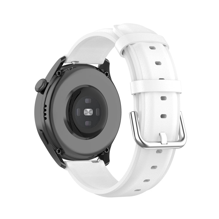 For Huawei Watch 3 / 3 Pro 22mm Round Tail Leather Replacement Strap Watchband