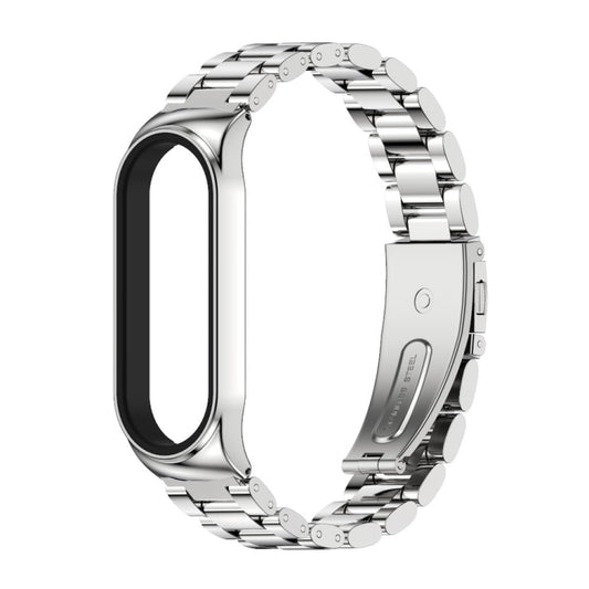 For Xiaomi Mi Band 6 / 5 CS Mijobs CS Metal Three Bead Stainless Steel Watch Band