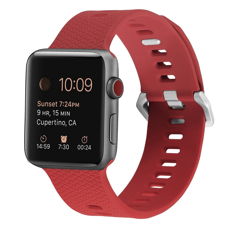 Silicone Replacement Strap Watchband For Apple Watch Series, 7 45mm / 6 & SE & 5 & 4 44mm / 3 & 2 & 1 42mm, 7 41mm / 6 & SE & 5 & 4 40mm / 3 & 2 & 1 38mm