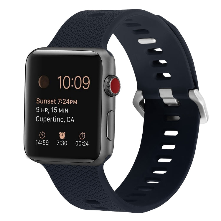 Silicone Replacement Strap Watchband For Apple Watch Series, 7 45mm / 6 & SE & 5 & 4 44mm / 3 & 2 & 1 42mm, 7 41mm / 6 & SE & 5 & 4 40mm / 3 & 2 & 1 38mm