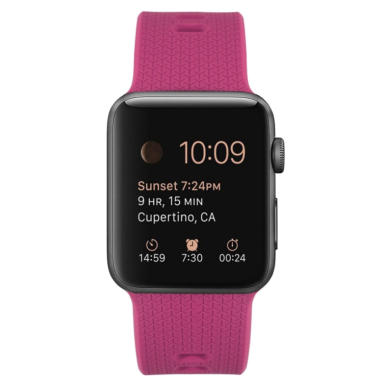 Silicone Replacement Strap Watchband For Apple Watch Series, 7 45mm / 6 & SE & 5 & 4 44mm / 3 & 2 & 1 42mm, 7 41mm / 6 & SE & 5 & 4 40mm / 3 & 2 & 1 38mm