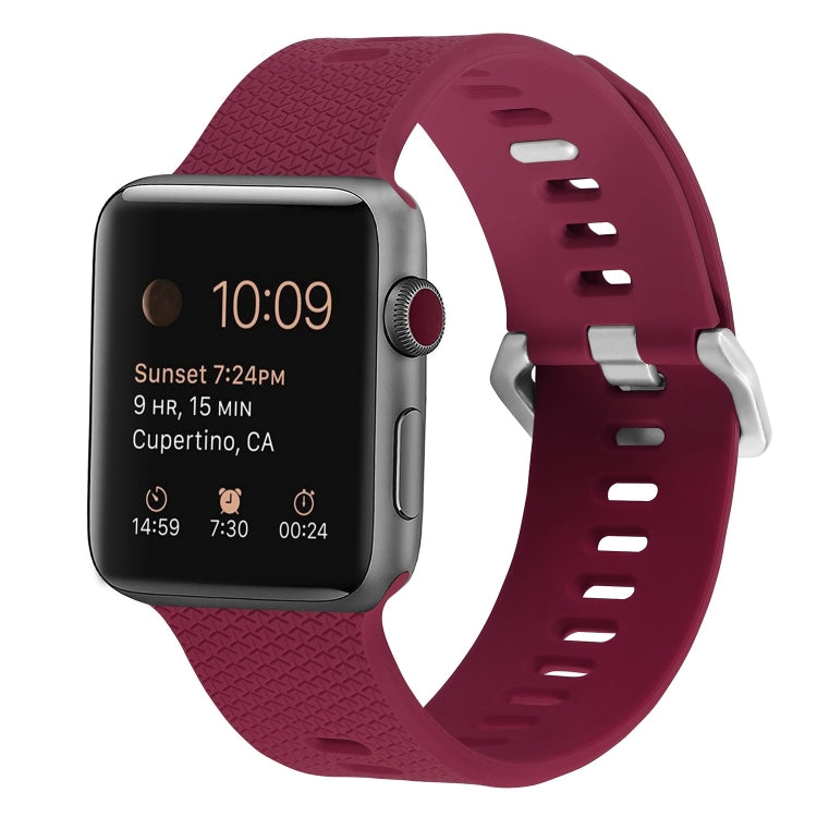 Silicone Replacement Strap Watchband For Apple Watch Series, 7 45mm / 6 & SE & 5 & 4 44mm / 3 & 2 & 1 42mm, 7 41mm / 6 & SE & 5 & 4 40mm / 3 & 2 & 1 38mm