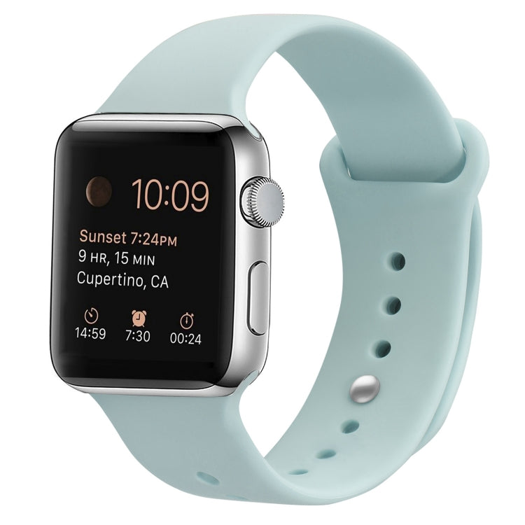 Silicone Replacement Strap Watchband For Apple Watch Series, 7 41mm / 6 & SE & 5 & 4 40mm / 3 & 2 & 1 38mm, 7 45mm / 6 & SE & 5 & 4 44mm / 3 & 2 & 1 42mm