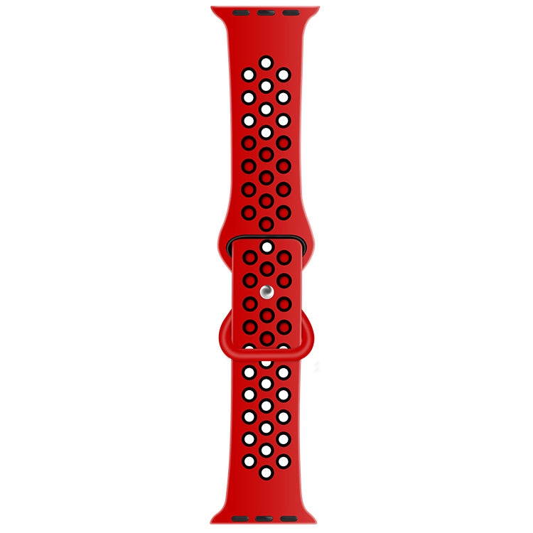 Butterfly Buckle Dual-tone Liquid Silicone Replacement Watchband For Apple Watch Series, 7 41mm / 6 & SE & 5 & 4 40mm / 3 & 2 & 1 38mm, 7 45mm / 6 & SE & 5 & 4 44mm / 3 & 2 & 1 42mm
