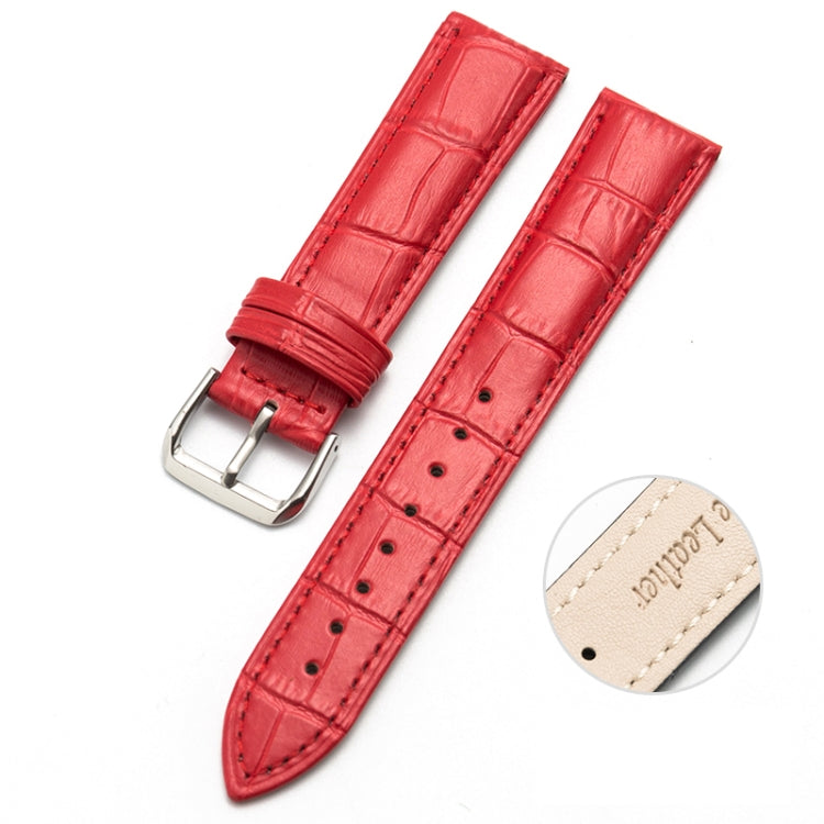 Two-layer Cowhide Leather Bamboo Joint Texture Replacement Strap Watchband, 10mm, 12mm, 14mm, 16mm, 18mm, 20mm, 22mm, 24mm
