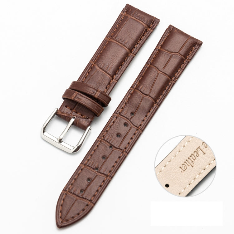 Two-layer Cowhide Leather Bamboo Joint Texture Replacement Strap Watchband, 10mm, 12mm, 14mm, 16mm, 18mm, 20mm, 22mm, 24mm