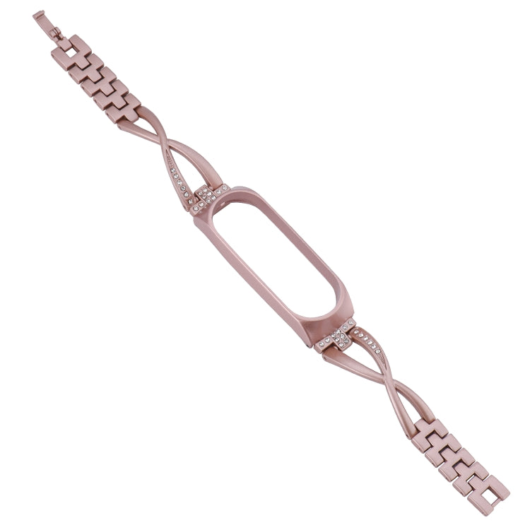 X-shaped Diamond Alloy Replacement Strap Watchband, For Xiaomi Mi Band 6 / 5, For Xiaomi Mi Band 4 / 3