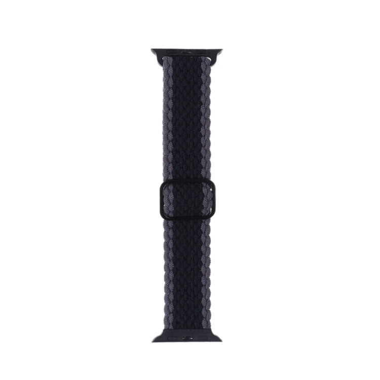 Adjustable Striped Woven Nylon Strap Watchband For Apple Watch Series, 7 41mm / 6&SE&5&4 40mm / 3&2&1 38mm, 7 45mm / 6&SE&5&4 44mm / 3&2&1 42mm