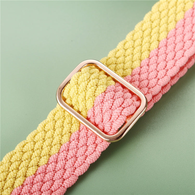 Adjustable Striped Woven Nylon Strap Watchband For Apple Watch Series, 7 41mm / 6&SE&5&4 40mm / 3&2&1 38mm, 7 45mm / 6&SE&5&4 44mm / 3&2&1 42mm