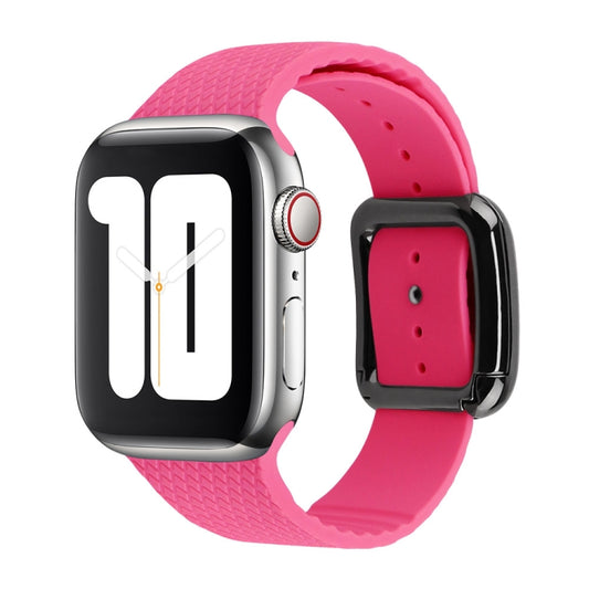 Black Buckle Silicone Watchband For Apple Watch Series, 7 41mm / 6&SE&5&4 40mm / 3&2&1 38mm
