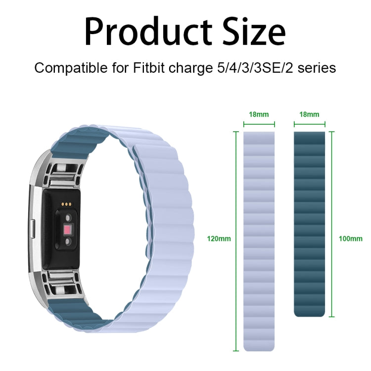 Silicone Magnetic Watchband, For Fitbit Charge 2, For Fitbit Charge 3 / 4, For Fitbit Charge 5