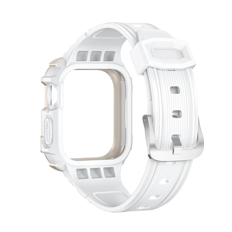 Two-color Armor Integrated Watchband For Apple Watch Series, 7 41mm / 6&SE&5&4 40mm, 7 45mm / 6&SE&5&4 44mm