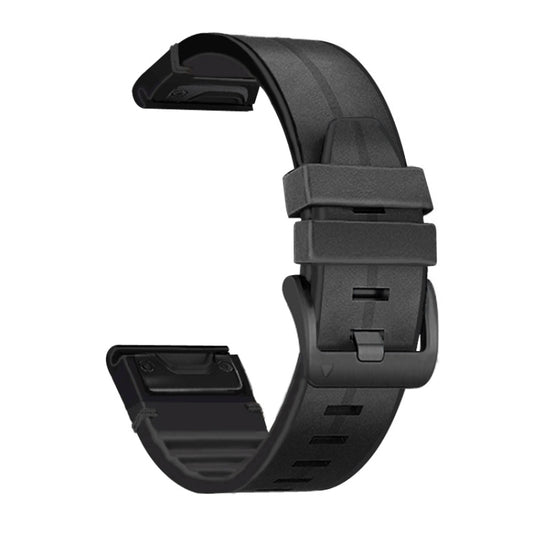 Silicone + Leather Quick Release Watchband, For Garmin Fenix 7, For Garmin Fenix 7X