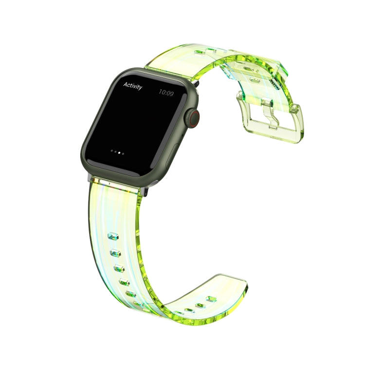 Aurora Transparent Silicone Watchband For Apple Watch Series, 7 41mm / 6&SE&5&4 40mm / 3&2&1 38mm