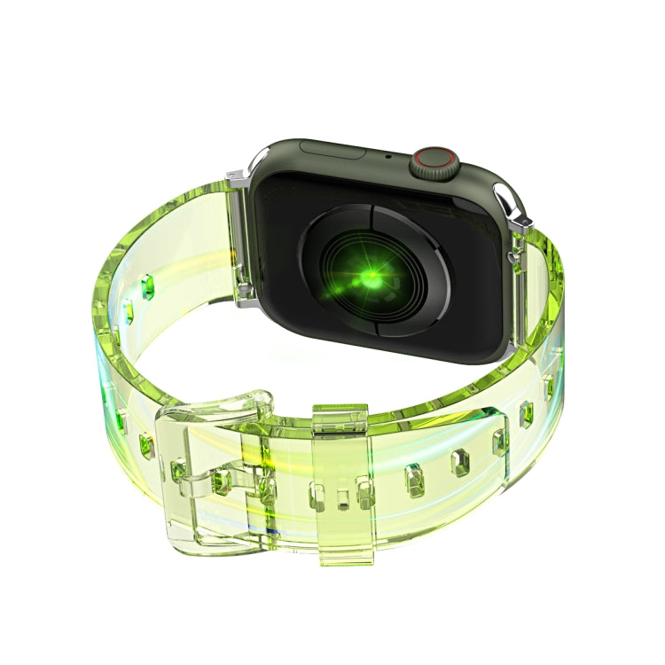 Aurora Transparent Silicone Watchband For Apple Watch Series, 7 41mm / 6&SE&5&4 40mm / 3&2&1 38mm