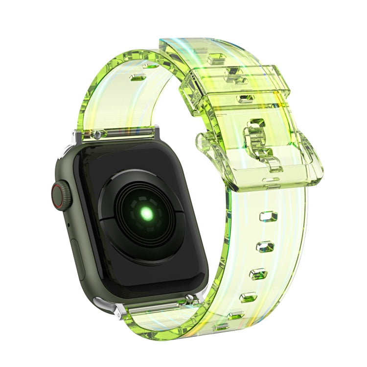 Aurora Transparent Silicone Watchband For Apple Watch Series, 7 41mm / 6&SE&5&4 40mm / 3&2&1 38mm