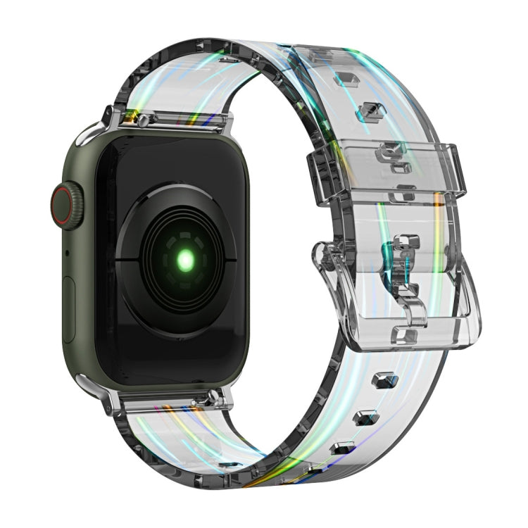 Aurora Transparent Silicone Watchband For Apple Watch Series, 7 41mm / 6&SE&5&4 40mm / 3&2&1 38mm