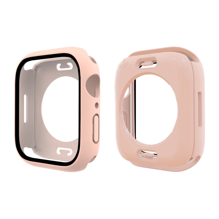 PC + Tempered Glass Film Waterproof Watch Case with Lower Cover For Apple Watch Series 9 / 8 / 7 45mm, 9 / 8 / 7 41mm, 9 / 8 / 7 45mm