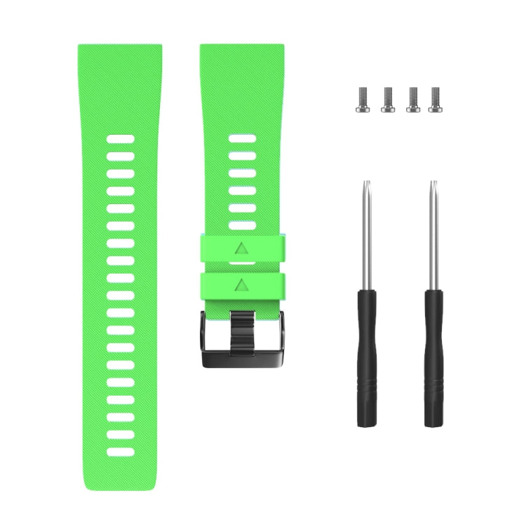 Black Buckle Silicone Watchband, For Garmin Forerunner 35
