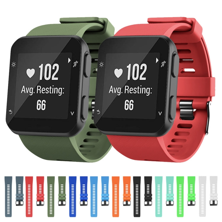 Black Buckle Silicone Watchband, For Garmin Forerunner 35