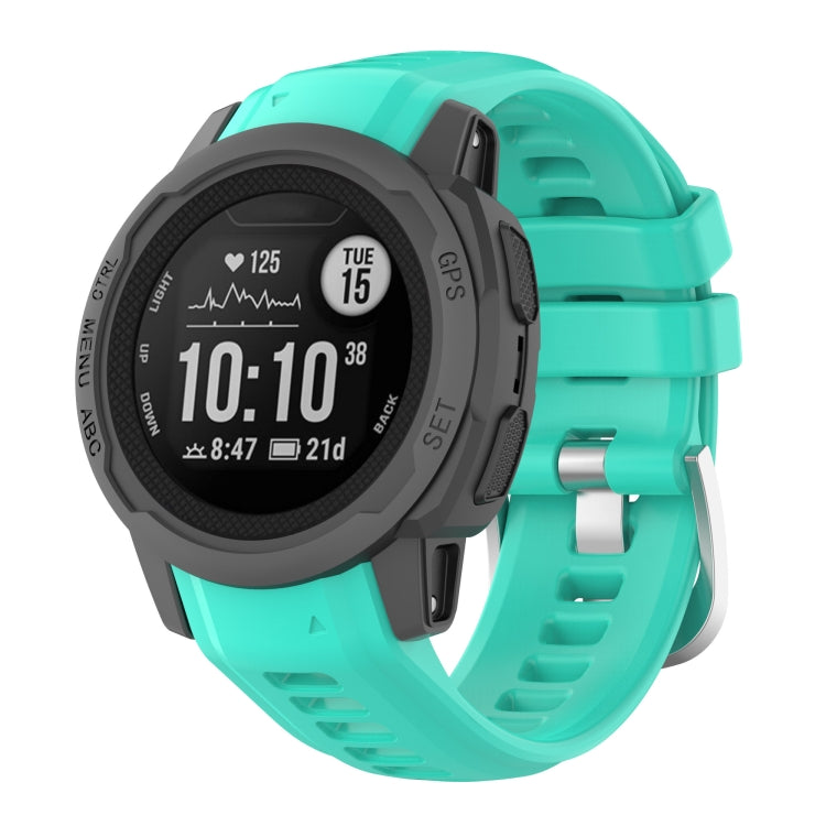 Silicone Stainless Steel Buckle Watch Band, For Garmin Instinct 2S