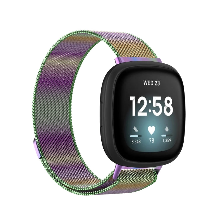 Milanese Magnetic Metal Weave Watchband, Large Size, For Fitbit  Versa 4 / 3（Large Size）, For Fitbit  Versa 4 / 3 （Large Size）, For Fitbit  Versa 4 / 3, （Large Size）, For Fitbit  Versa 4 / 3 (Large Size), For Fitbit  Versa 4 / 3 ,（Large Size）