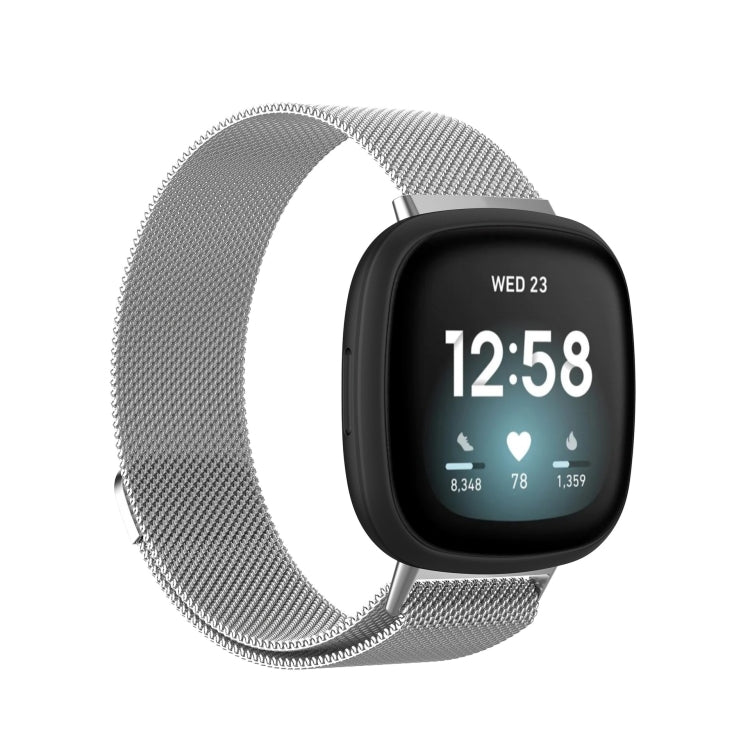 Milanese Magnetic Metal Weave Watchband, Large Size, For Fitbit  Versa 4 / 3（Large Size）, For Fitbit  Versa 4 / 3 （Large Size）, For Fitbit  Versa 4 / 3, （Large Size）, For Fitbit  Versa 4 / 3 (Large Size), For Fitbit  Versa 4 / 3 ,（Large Size）