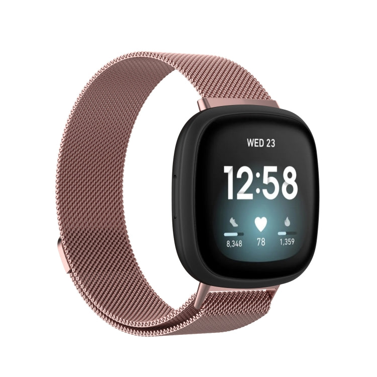 Milanese Magnetic Metal Weave Watchband, Large Size, For Fitbit  Versa 4 / 3（Large Size）, For Fitbit  Versa 4 / 3 （Large Size）, For Fitbit  Versa 4 / 3, （Large Size）, For Fitbit  Versa 4 / 3 (Large Size), For Fitbit  Versa 4 / 3 ,（Large Size）