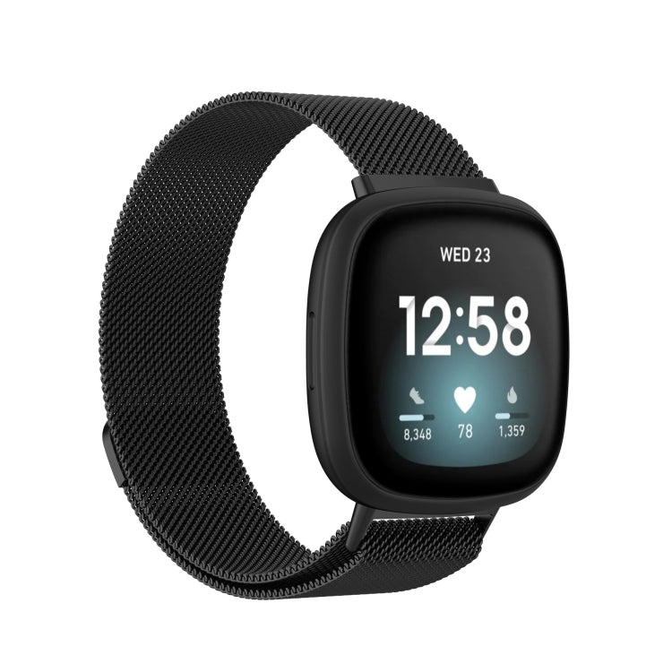 Milanese Magnetic Metal Weave Watchband, Large Size, For Fitbit  Versa 4 / 3（Large Size）, For Fitbit  Versa 4 / 3 （Large Size）, For Fitbit  Versa 4 / 3, （Large Size）, For Fitbit  Versa 4 / 3 (Large Size), For Fitbit  Versa 4 / 3 ,（Large Size）