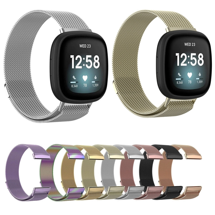 Milanese Magnetic Metal Weave Watchband, Large Size, For Fitbit  Versa 4 / 3（Large Size）, For Fitbit  Versa 4 / 3 （Large Size）, For Fitbit  Versa 4 / 3, （Large Size）, For Fitbit  Versa 4 / 3 (Large Size), For Fitbit  Versa 4 / 3 ,（Large Size）