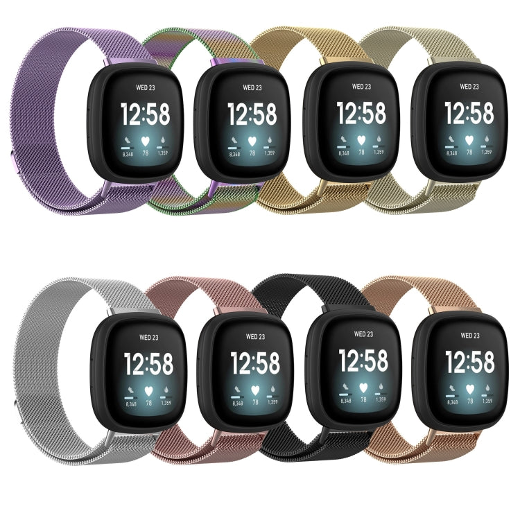 Milanese Magnetic Metal Weave Watchband, Large Size, For Fitbit  Versa 4 / 3（Large Size）, For Fitbit  Versa 4 / 3 （Large Size）, For Fitbit  Versa 4 / 3, （Large Size）, For Fitbit  Versa 4 / 3 (Large Size), For Fitbit  Versa 4 / 3 ,（Large Size）