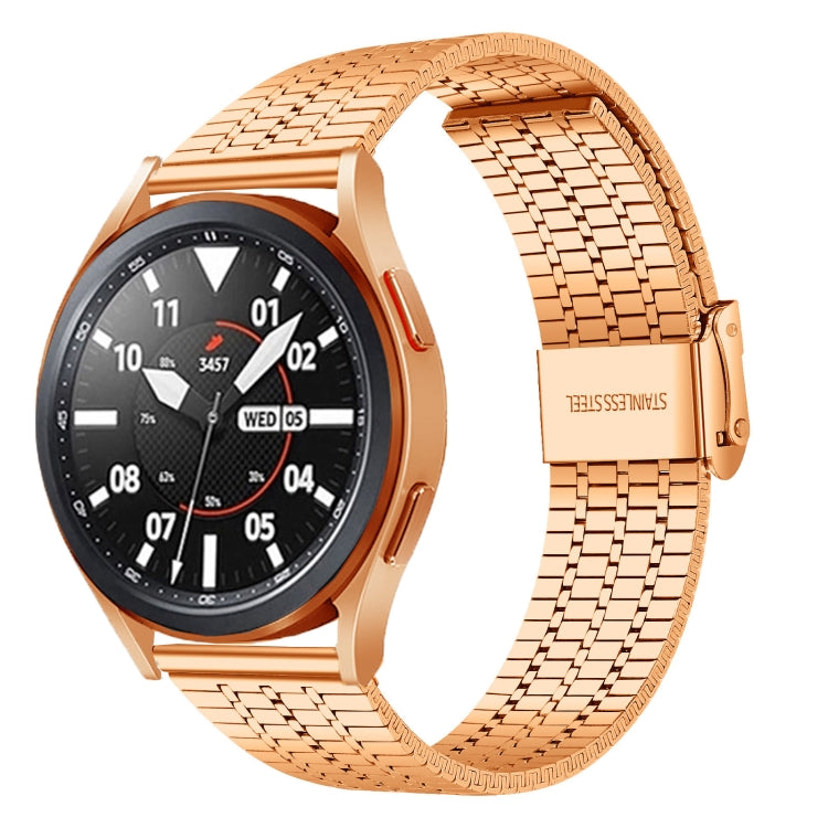 20mm Universal Seven-bead Stainless Steel Watch Band, 20mm