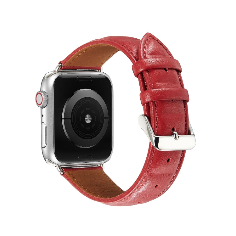 Genuine Leather Watch Band For Apple Watch Series, 7 45mm / 6&SE&5&4 44mm / 3&2&1 42mm, 7 41mm / 6&SE&5&4 40mm / 3&2&1 38mm