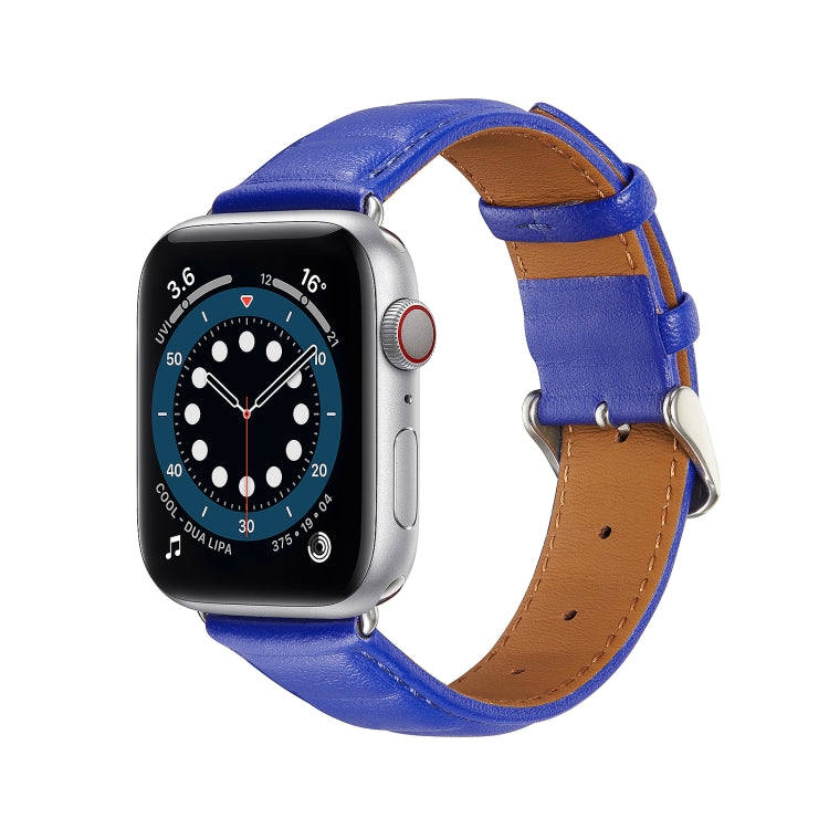 Genuine Leather Watch Band For Apple Watch Series, 7 45mm / 6&SE&5&4 44mm / 3&2&1 42mm, 7 41mm / 6&SE&5&4 40mm / 3&2&1 38mm