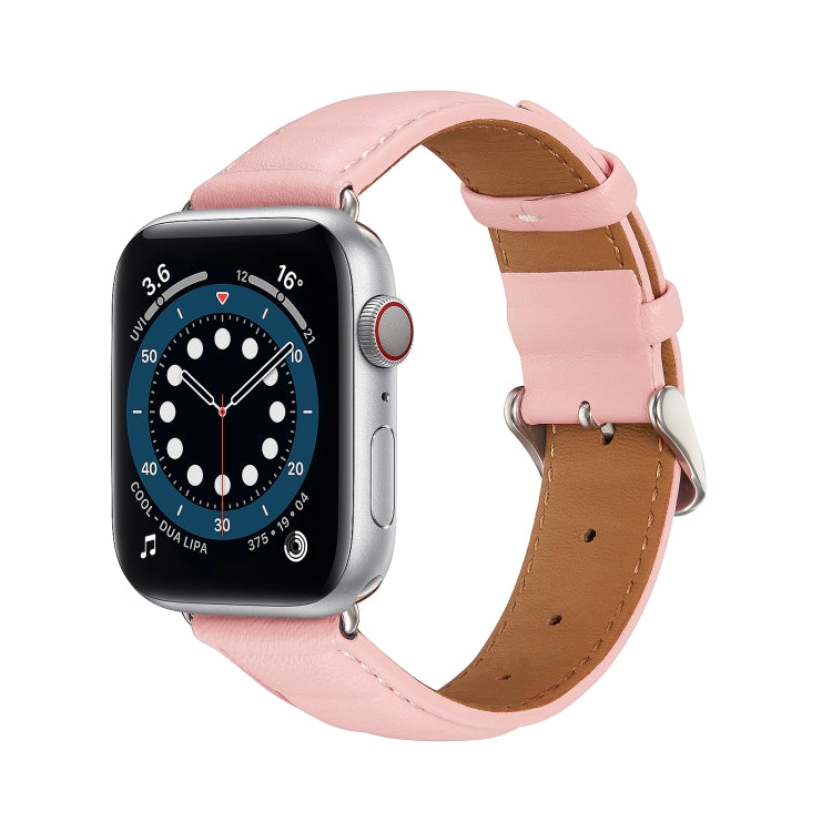 Genuine Leather Watch Band For Apple Watch Series, 7 45mm / 6&SE&5&4 44mm / 3&2&1 42mm, 7 41mm / 6&SE&5&4 40mm / 3&2&1 38mm