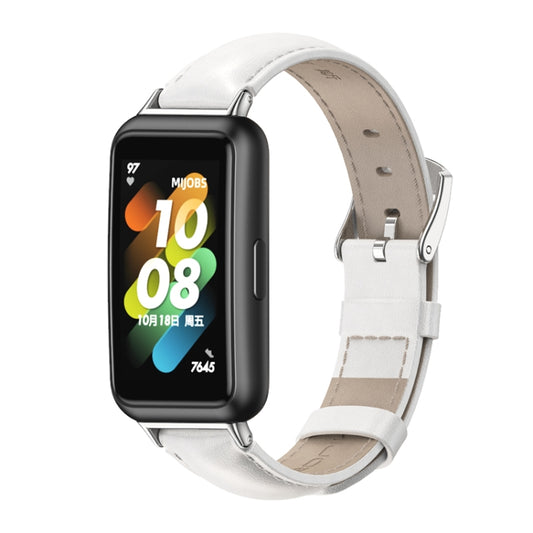 MIJOBS Cowhide Leather Watch Band, For Huawei Band 7 / 7 NFC
