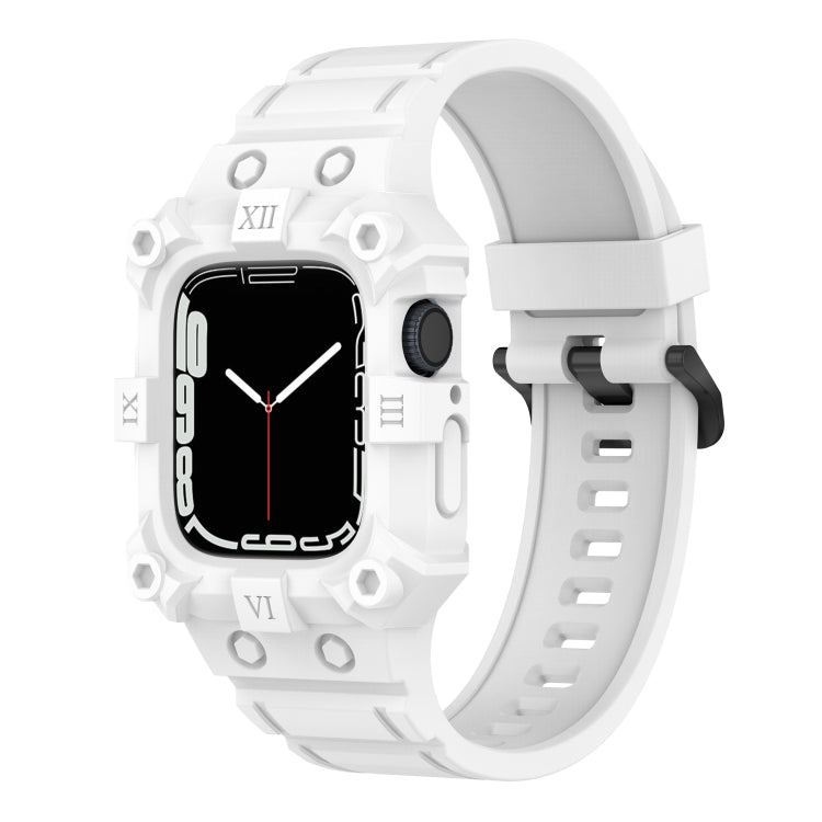 Integrated Silicone Watch Band For Apple Watch Series, 7 45mm / 6&SE&5&4 44mm / 3&2&1 42mm