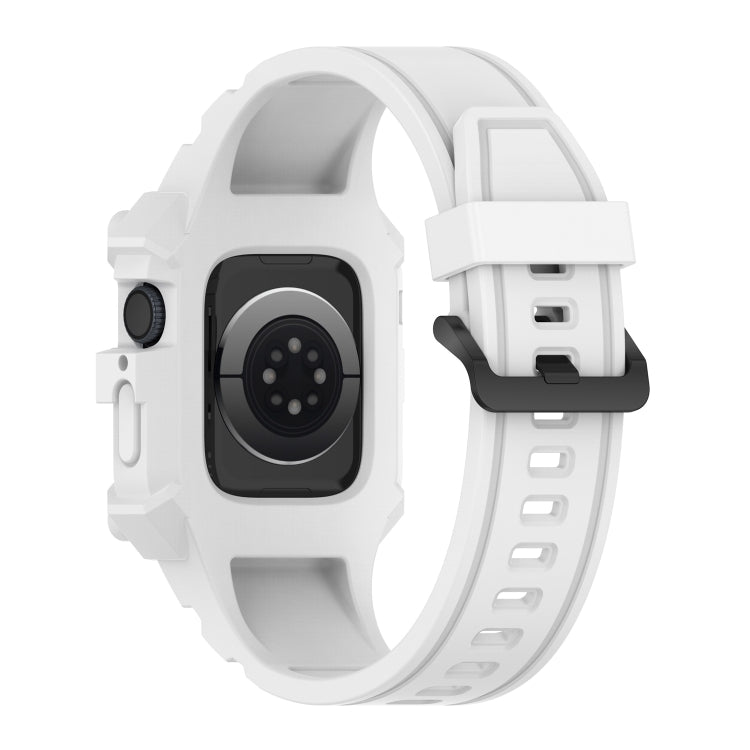 Integrated Silicone Watch Band For Apple Watch Series, 7 45mm / 6&SE&5&4 44mm / 3&2&1 42mm