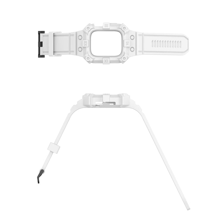 Integrated Silicone Watch Band For Apple Watch Series, 7 45mm / 6&SE&5&4 44mm / 3&2&1 42mm