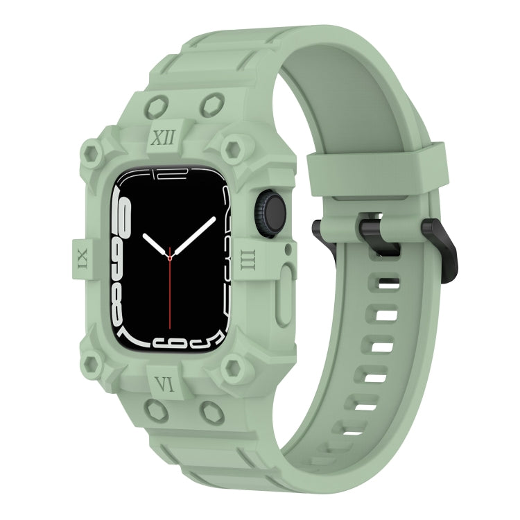 Integrated Silicone Watch Band For Apple Watch Series, 7 45mm / 6&SE&5&4 44mm / 3&2&1 42mm