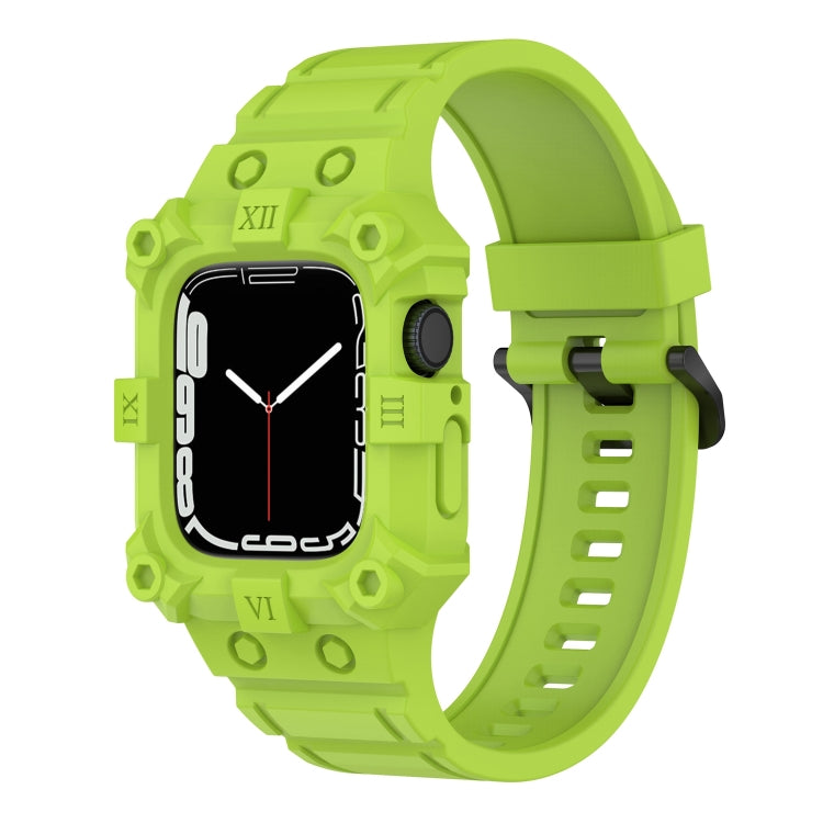 Integrated Silicone Watch Band For Apple Watch Series, 7 45mm / 6&SE&5&4 44mm / 3&2&1 42mm