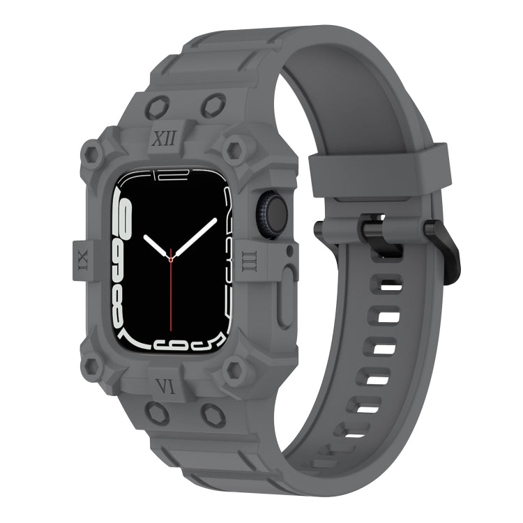 Integrated Silicone Watch Band For Apple Watch Series, 7 45mm / 6&SE&5&4 44mm / 3&2&1 42mm