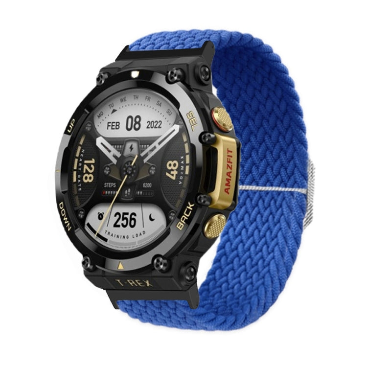 Adjustable Buckle Braided Nylon Watch Band, For Amazfit T-Rex 2
