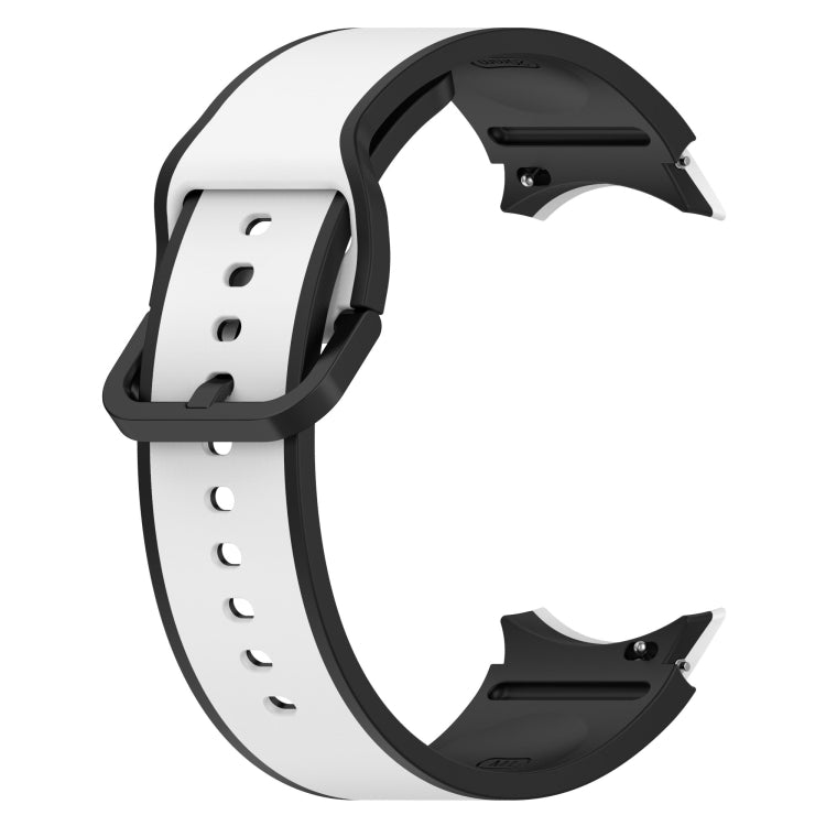 Two-color Silicone Watch Band, For Samsung Galaxy Watch4 Classic 46mm / Watch4 44mm, For Samsung Galaxy Watch4 Classic 42mm / Watch4 40mm, For Samsung Galaxy Watch5 Pro / Watch5