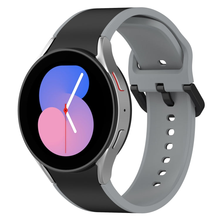 Two-color Silicone Watch Band, For Samsung Galaxy Watch4 Classic 46mm / Watch4 44mm, For Samsung Galaxy Watch4 Classic 42mm / Watch4 40mm, For Samsung Galaxy Watch5 Pro / Watch5