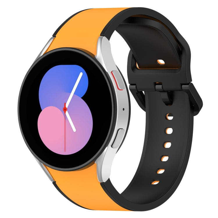 Two-color Silicone Watch Band, For Samsung Galaxy Watch4 Classic 46mm / Watch4 44mm, For Samsung Galaxy Watch4 Classic 42mm / Watch4 40mm, For Samsung Galaxy Watch5 Pro / Watch5